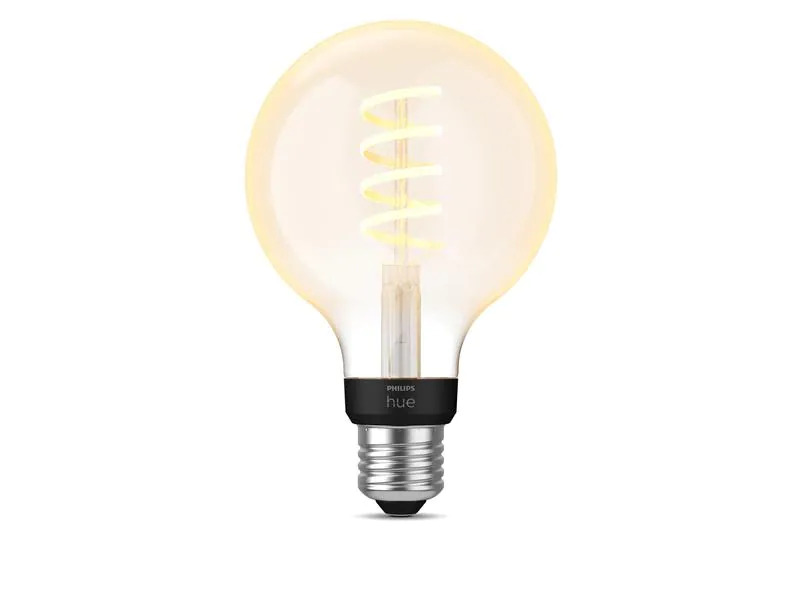 Philips Hue Leuchtmittel White Ambiance, E27, Filament, Globe, Bluetooth