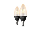 Philips Hue Leuchtmittel White, 4.5 W, E14, Filament, 2 Stück, Bluetooth