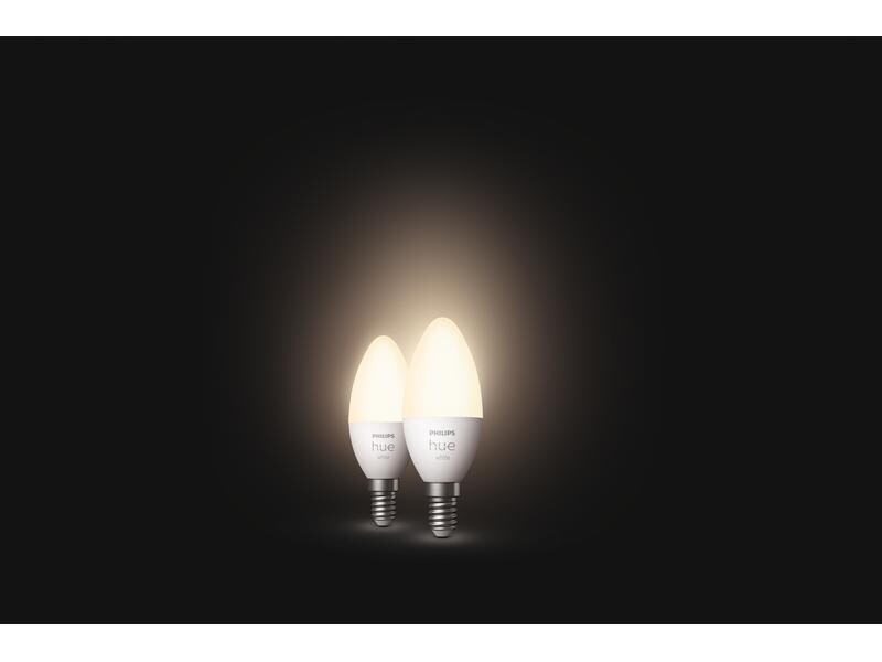 Philips Hue Leuchtmittel White, 5.5 W, E14, 2 Stück, Bluetooth