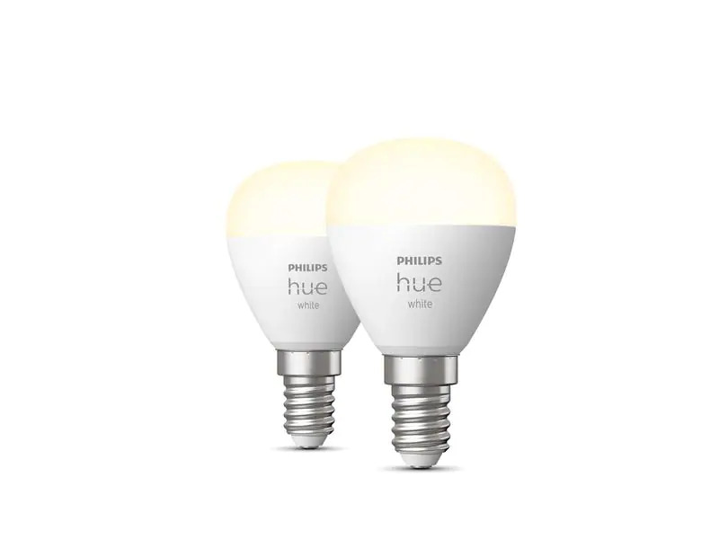 Philips Hue Leuchtmittel White, 5.7 W, E14, Luster, 2 Stück, Bluetooth