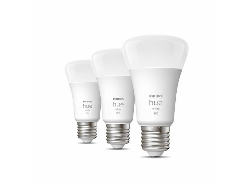 Philips Hue Leuchtmittel White, 9 W, E27, 3 Stück, Bluetooth