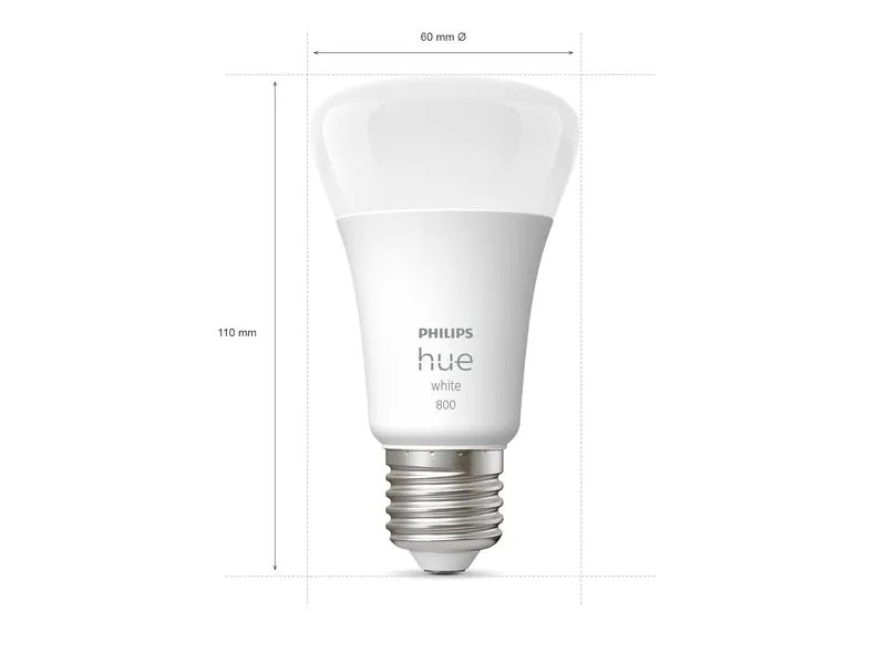Philips Hue Leuchtmittel White, 9 W, E27, 4 Stück, Bluetooth