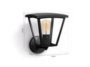 Philips Hue Outdoor Wandleuchte White Inara, Schwarz