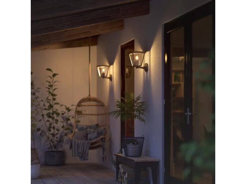 Philips Hue Outdoor Wandleuchte White Inara, Schwarz
