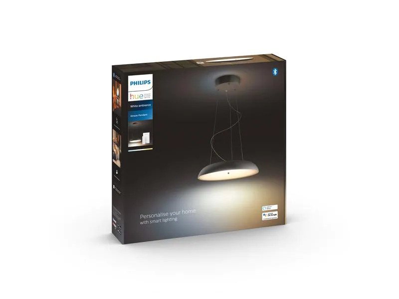 Philips Hue Pendelleuchte White Ambiance Amaze, Schwarz, Bluetooth