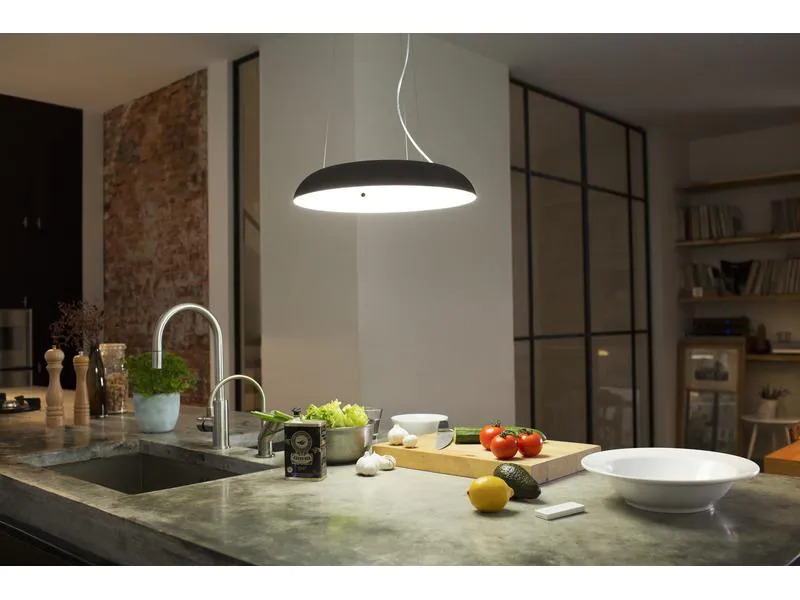 Philips Hue Pendelleuchte White Ambiance Amaze, Schwarz, Bluetooth