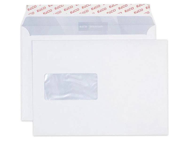 ELCO Couvert Office Box C5 mit Fenster links, 100 Stück