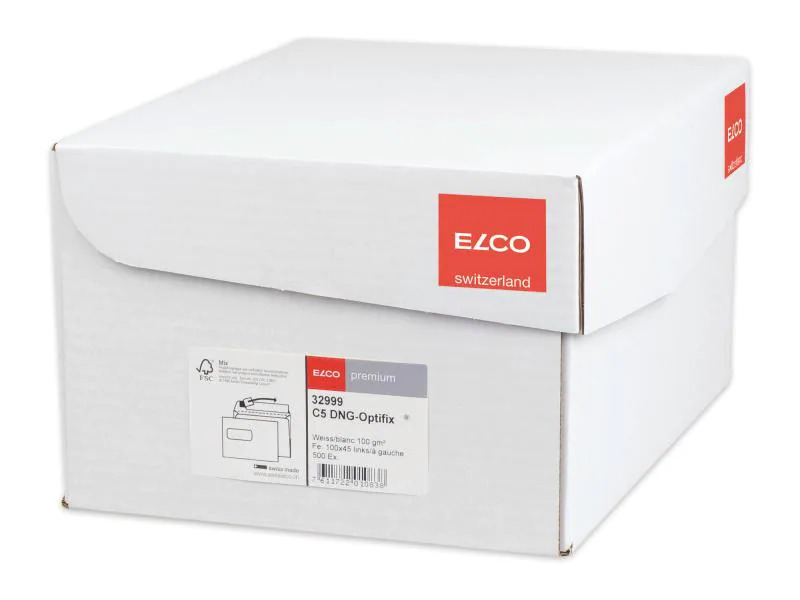 ELCO Couvert Premium C5 mit Fenster links, 500 Stück