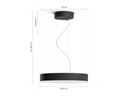 Philips Hue Pendelleuchte White Ambiance, Enrave, Schwarz, Bluetooth