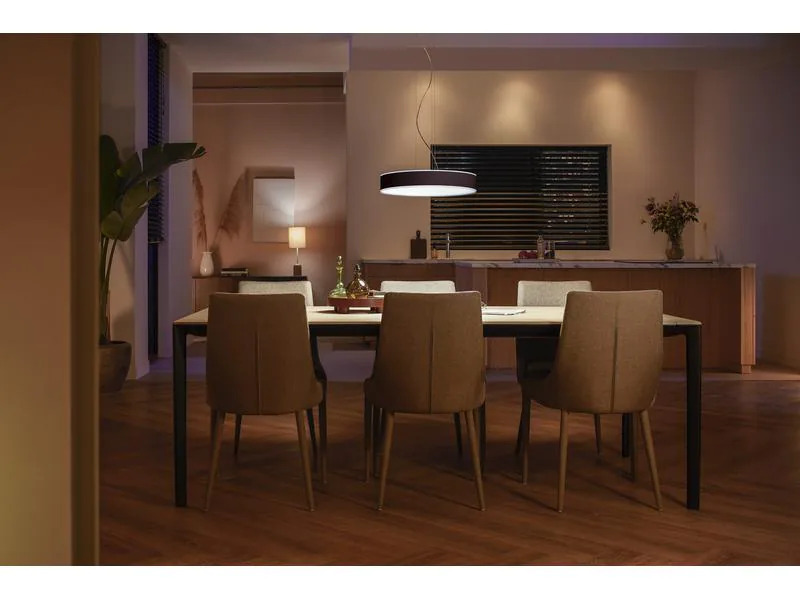 Philips Hue Pendelleuchte White Ambiance, Enrave, Schwarz, Bluetooth
