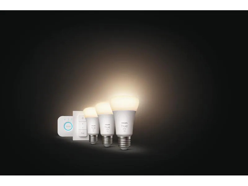 Philips Hue Starterset White Ambiance, 3 x E27, 75 W, Dimmschalter