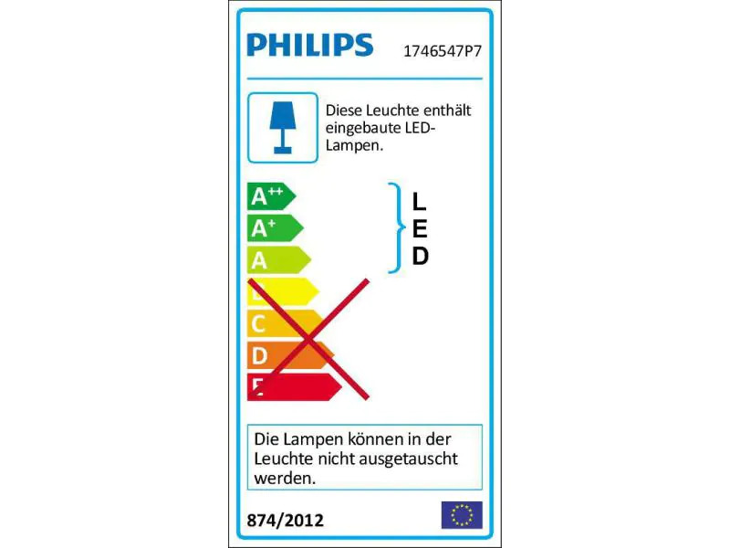 Philips Hue Wandleuchte Daylo 17465/47/P7 Silber
