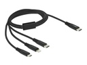 Delock USB-Ladekabel USB C - Lightning/Micro-USB B/USB C 1 m