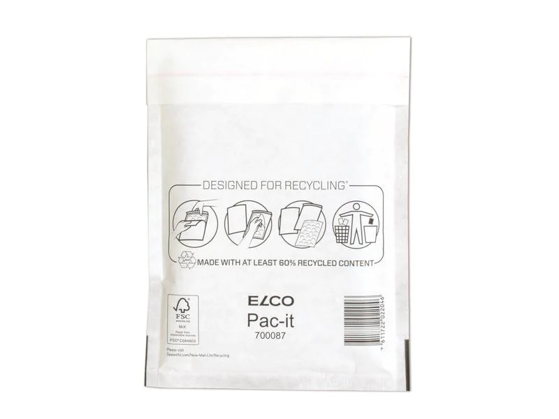 ELCO Luftpolstertasche 17.2 cm x 22.5 cm Weiss, 100 Stück
