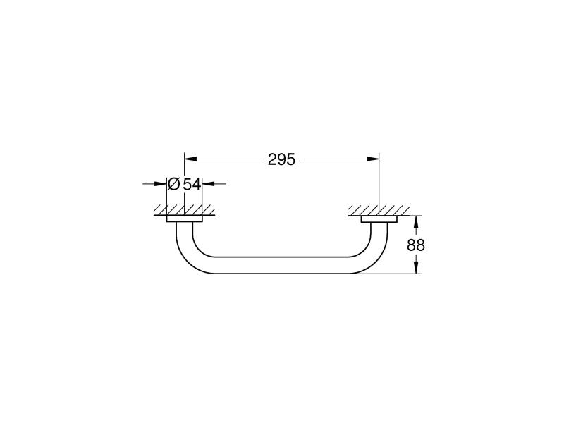 GROHE Wannengriff Essentials 35 cm, Chrom