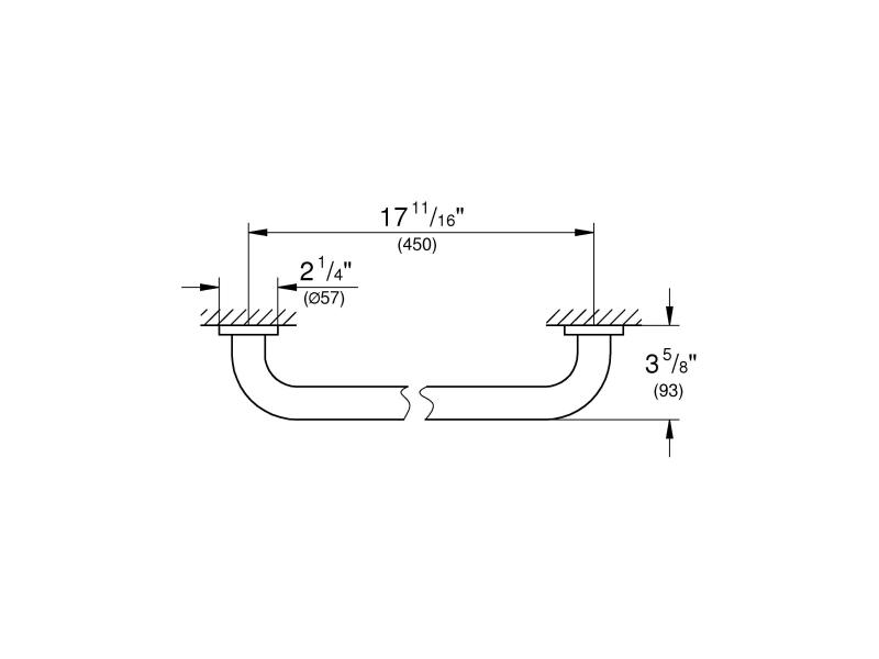 GROHE Wannengriff Essentials 50 cm, Chrom