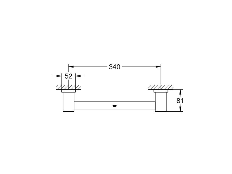 GROHE Wannengriff Essentials Cube 39 cm, Chrom