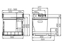 Müllex Abfalleimer BOXX 55/60-R Bio