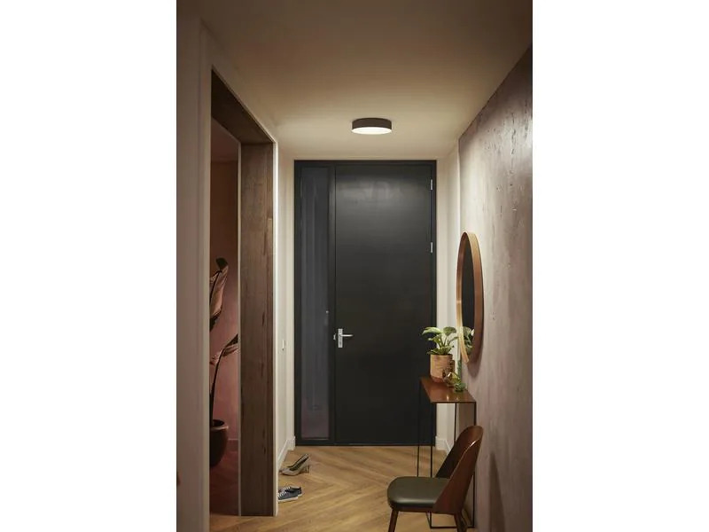 Philips Hue Deckenleuchte White Ambiance, Enrave S, Schwarz, Bluetooth
