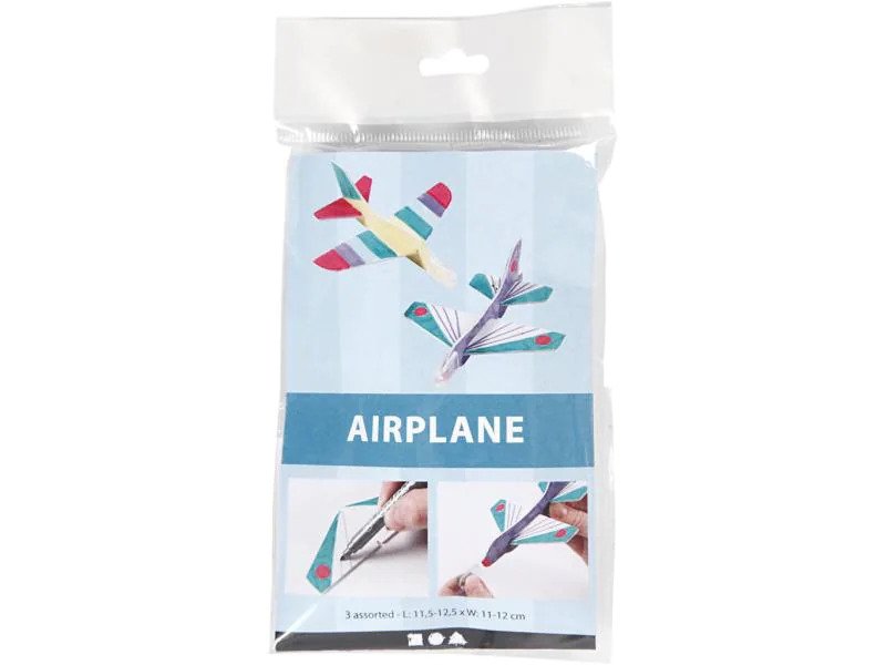 Creativ Company Bastelset Flugzeug, 3 Stück
