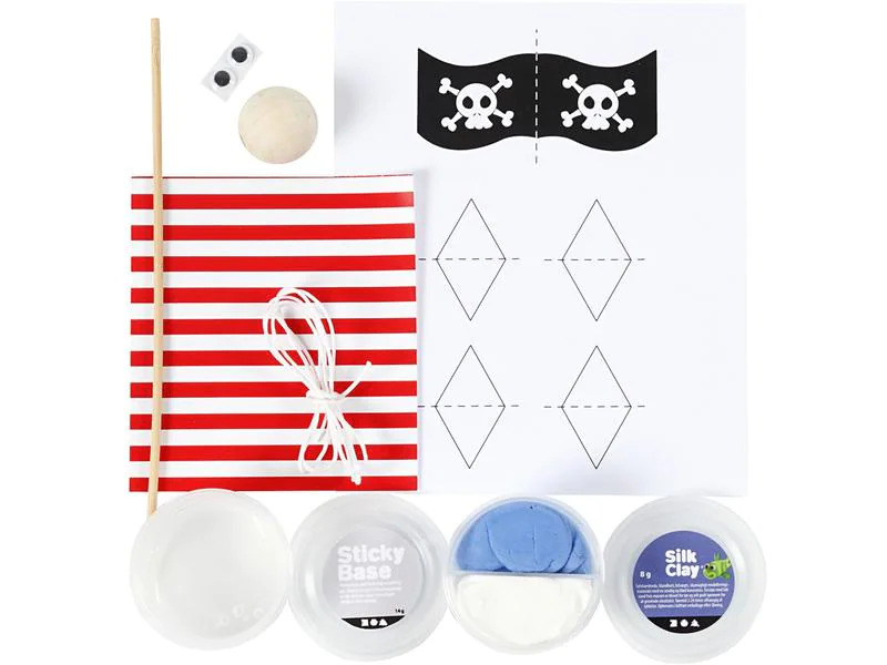 Creativ Company Bastelset Mini Piratenschiff 7-teilig