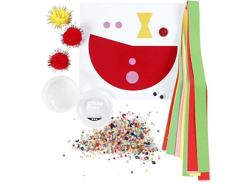 Creativ Company Bastelset Mini-WC-Papier-Rollen-Clown 7-teilig
