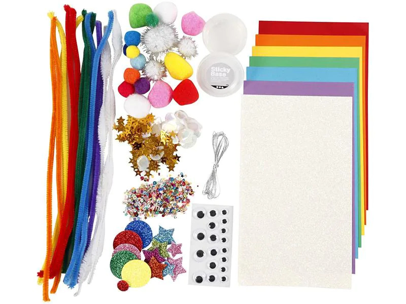 Creativ Company Bastelset Mix Regenbogen 10-teilig