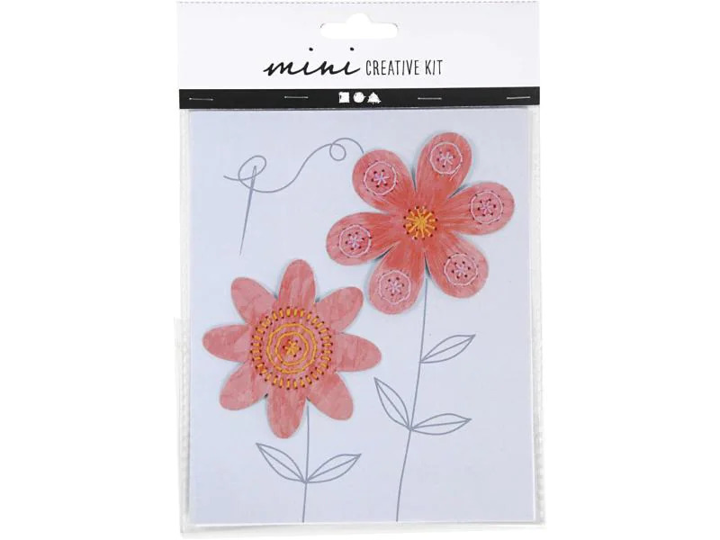 Creativ Company Bastelset Stickvorlage, Blumen, 1 Set