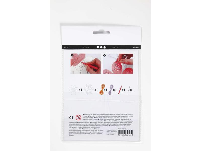 Creativ Company Bastelset Stickvorlage, Blumen, 1 Set