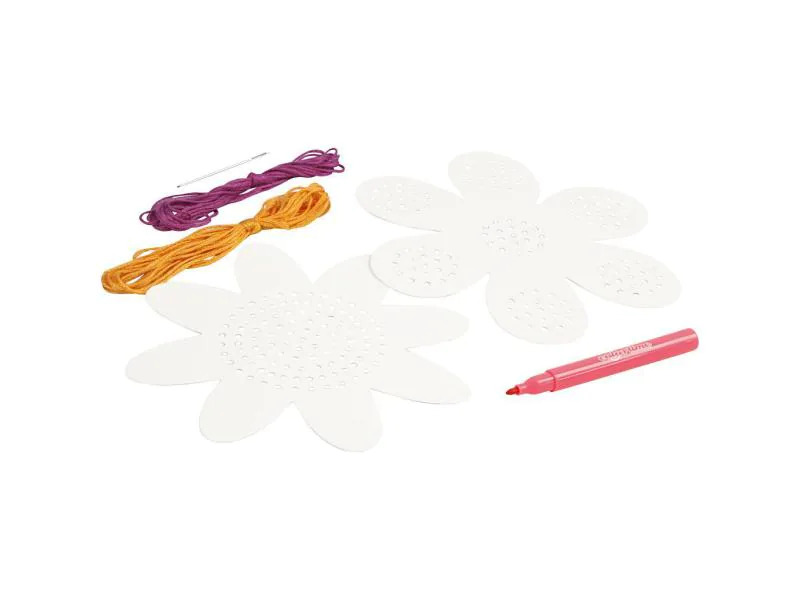 Creativ Company Bastelset Stickvorlage, Blumen, 1 Set