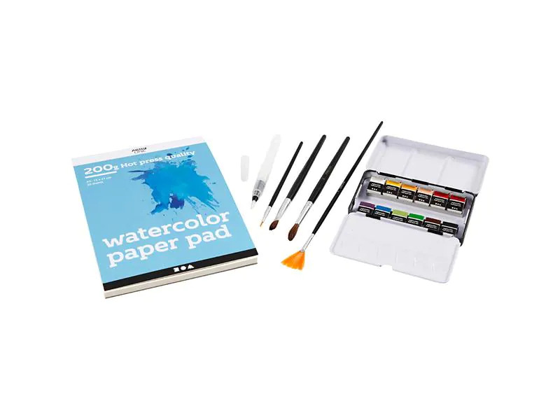 Creativ Company Malset Lernset Aquarellmalerei 7-teilig