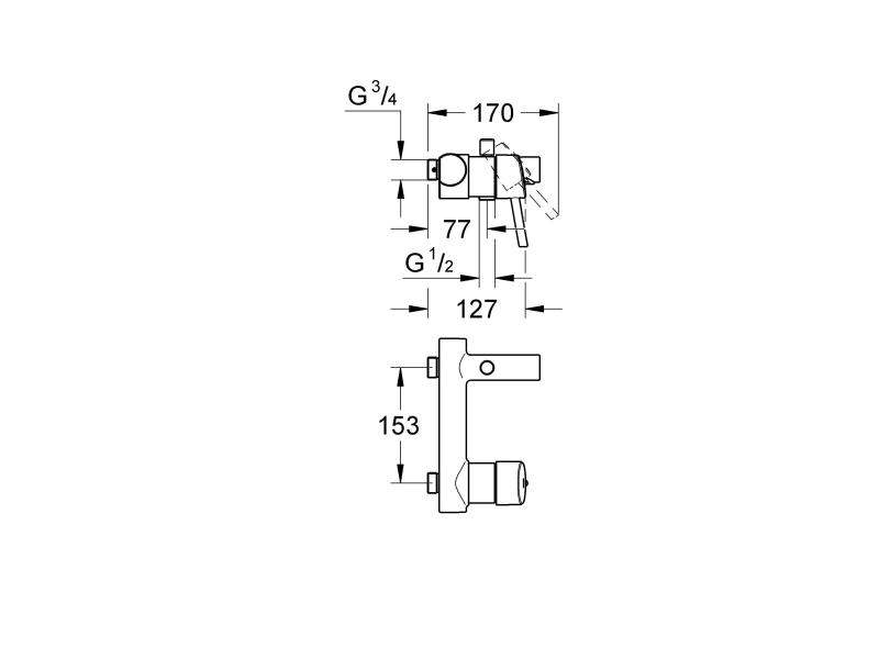 GROHE Badewannenarmatur Concetto 1/2, Chrom