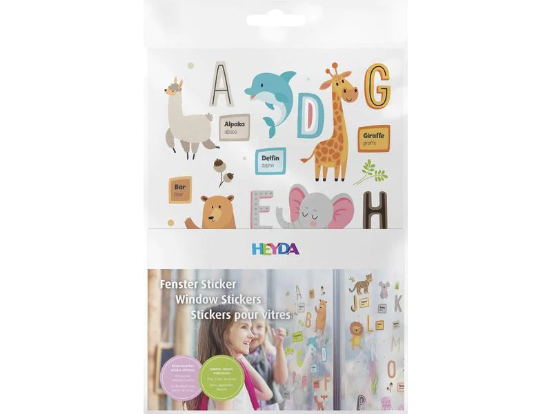 Heyda Bastelset Fensterbilder Tiere/Alphabet