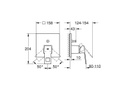 GROHE Badewannenarmatur Eurocube 46 mm, Chrom