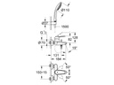 GROHE Badewannenarmatur Eurodisc Cosmopolitan 1/2, Chrom + Brause