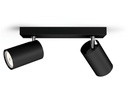 Philips Aufbauspot Kosipo, 2 x GU10, max 5.5 W, Schwarz