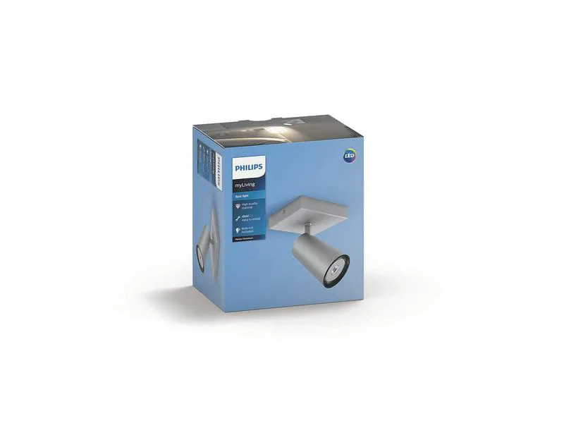 Philips Aufbauspot Paisley, GU10, 5.5 W, Silber