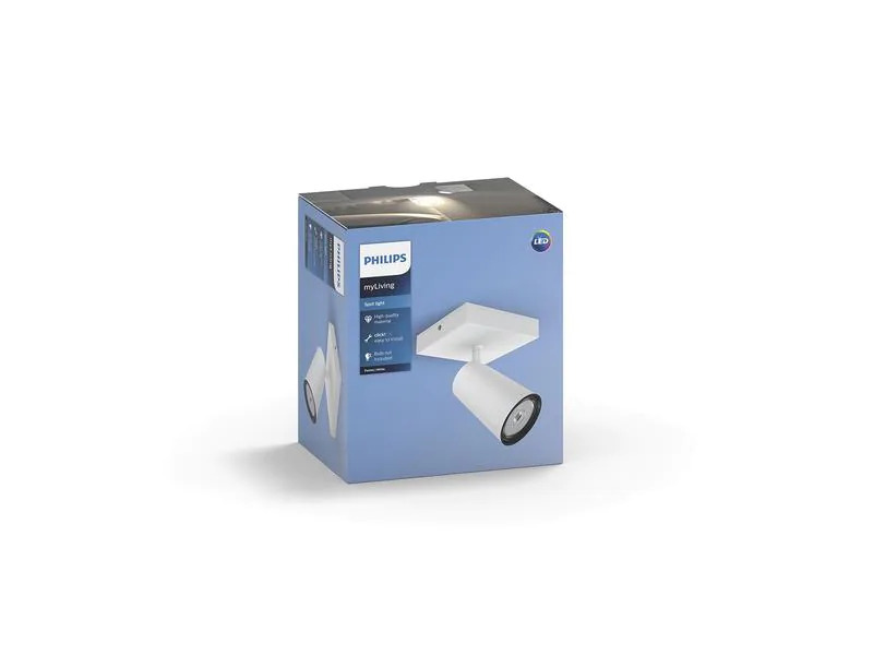 Philips Aufbauspot Paisley, GU10, 5.5 W, Weiss