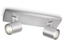 Philips Aufbauspot Runner, 2 x GU10, 20 W, Silber