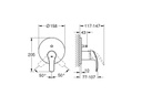 GROHE Badewannenarmatur Eurosmart 46 mm, Chrom