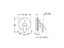 GROHE Badewannenarmatur Eurostyle 46 mm, Chrom