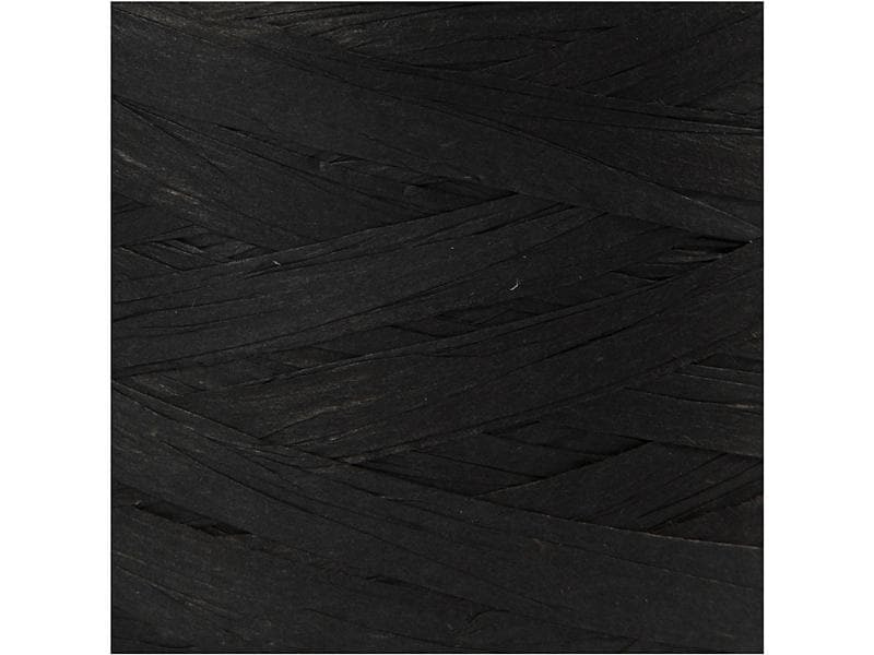 Creativ Company Papierband Raffiabast 8 mm x 100 m, Schwarz