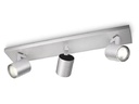 Philips Aufbauspot Runner, 3 x GU10, 20 W, Silber