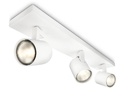 Philips Aufbauspot Runner, 3 x GU10, 20 W, Weiss