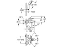 GROHE Badewannenarmatur Eurostyle, offener Griff, mit Brause