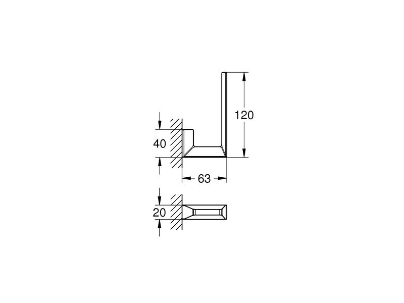 GROHE Toilettenpapierhalter Selection Cube Chrom