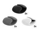 Delock Kabel-Clip 14 mm, 3x2 Stück, weiss, grau, schwarz