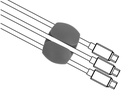 Delock Kabel-Clip 14 mm, 3x2 Stück, weiss, grau, schwarz