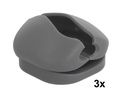 Delock Kabel-Clip 5 mm, 3x2 Stück, weiss, grau, schwarz