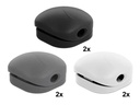 Delock Kabel-Clip 5 mm, 3x2 Stück, weiss, grau, schwarz